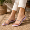 ZABA Light Purple Ladies Slipper – Elegant Rhinestone Comfort Slipper