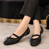 ZABA Sparkle Bow Detail Ballet Flats